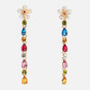 Trendy Glass Crystal ZA Earrings for Wedding Women