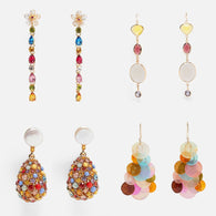 Trendy Designs Crystal Drop Earrings for Women Vintage