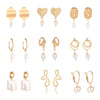 Korean Drop Dangle Earrings for Women Freshwater Irregular Pearl