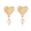 Korean Drop Dangle Earrings for Women Freshwater Irregular Pearl