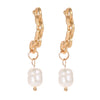 Korean Drop Dangle Earrings for Women Freshwater Irregular Pearl