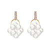 Korean Drop Dangle Earrings for Women Freshwater Irregular Pearl