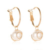 Korean Drop Dangle Earrings for Women Freshwater Irregular Pearl