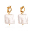 Korean Drop Dangle Earrings for Women Freshwater Irregular Pearl