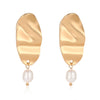 Korean Drop Dangle Earrings for Women Freshwater Irregular Pearl