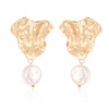 Korean Drop Dangle Earrings for Women Freshwater Irregular Pearl