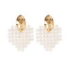 Korean Drop Dangle Earrings for Women Freshwater Irregular Pearl