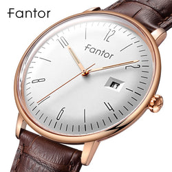 Men's Casual Quartz Leather Watches Waterproof Luxury