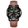 Waterproof Watch Men Leather Strap Quartz