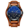 Men's Watch With Leather Strap Waterproof