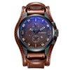 Men's Watch With Leather Strap Waterproof