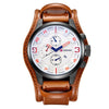 Men's Watch With Leather Strap Waterproof