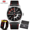 Watch men Luxury Brand leather waterproof