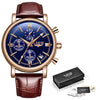 Fashion Men's Luxury Gold Clock Men Watch