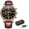 Fashion Men's Luxury Gold Clock Men Watch