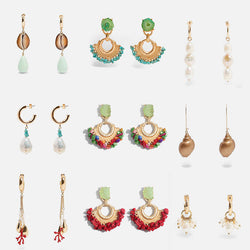 Trendy Boho Dangle Drop Earrings For Women Colorful Natural