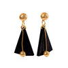 Bohemian Crystal Tassel Earrings Silk Fabric Exaggerated