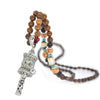 Handmade Nepal Necklace Buddhist Mala Wood Beads Pendant