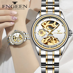 Fashion Women Mechanical Watch Skeleton Design