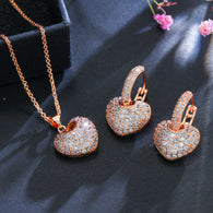 Cute Luxury Jewelry Set 925 Sterling  Fill Pave Cubic