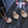 Cute Luxury Jewelry Set 925 Sterling  Fill Pave Cubic