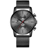 Watch Quartz Watches Mens Leather Waterproof