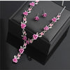 Romantic Rose Necklace Earrings Wedding Bridal African Jewelry