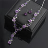 Romantic Rose Necklace Earrings Wedding Bridal African Jewelry