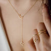 Heart Necklace for Women Short Chain Heart Star Fashion