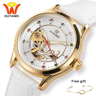 Automatic Watch Women Mechanical  Ladies Leather