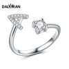 DALARAN 925 Sterling Silver Rings Adjustable