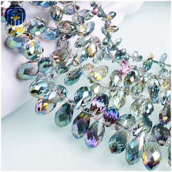 Teardrop Beads Colorful Crystal Glass Beads