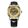 Fashion Mechanical Watch Leather Stainless Steel