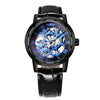 Fashion Mechanical Watch Leather Stainless Steel