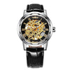 Fashion Mechanical Watch Leather Stainless Steel