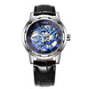 Fashion Mechanical Watch Leather Stainless Steel