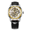 Fashion Mechanical Watch Leather Stainless Steel