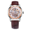 Fashion Mechanical Watch Leather Stainless Steel