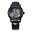 Fashion Mechanical Watch Leather Stainless Steel