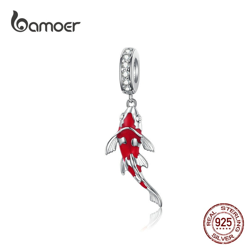 Enamel Fish Pendant 925 Sterling